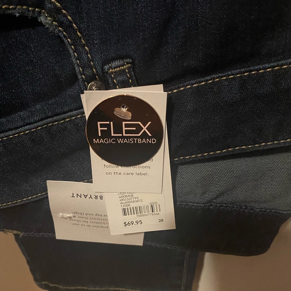 Dark denim skinny fit jeans. Size 28 lane bryant